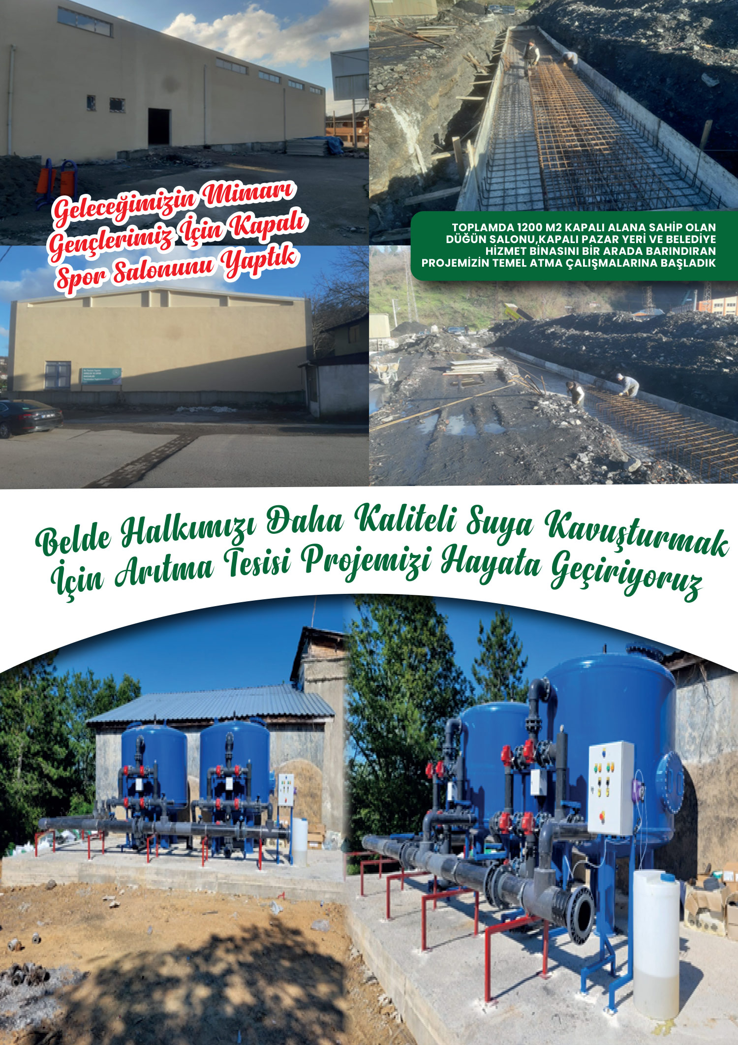 Kapalı Spor Salonu ve Su Arıtma Tesisi Projemiz